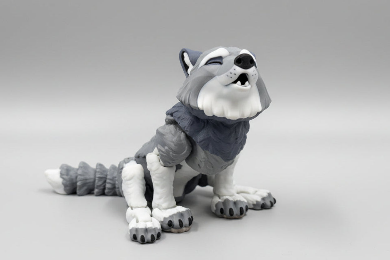 Articulated Wolf Large Figurine