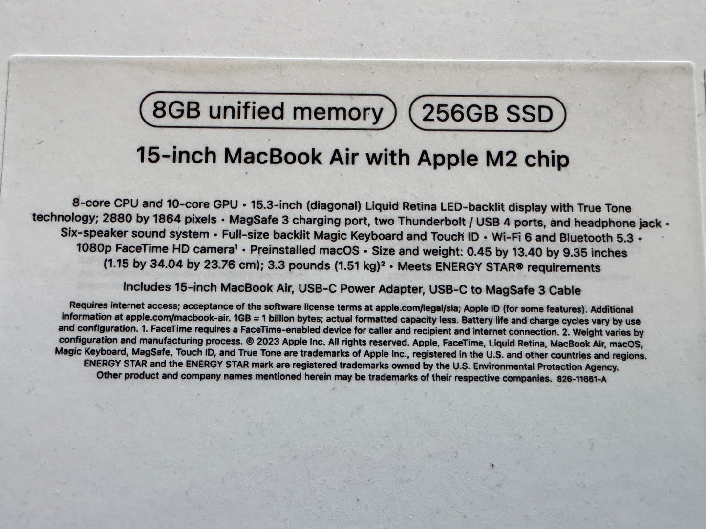 MacBook Air M2 2023 8GB / 256GB
